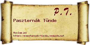 Paszternák Tünde névjegykártya