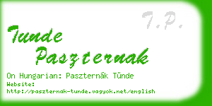 tunde paszternak business card